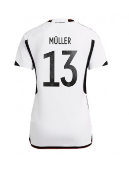 Ženski Nogometna dresi replika Nemčija Thomas Muller #13 Domači SP 2022 Kratek rokav